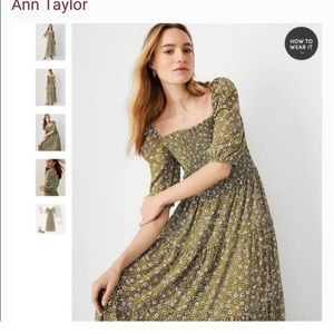 Ann Taylore Floral Smocked Maxi Dress - Petite